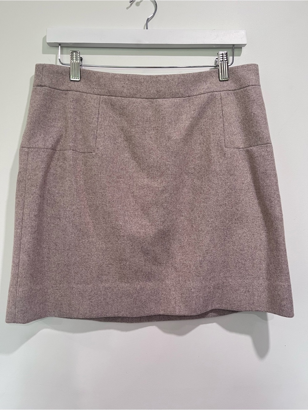 J.Crew Wool Blend Mini A-Line Skirt Heather Oatmeal Size 8 Academia Neutral Fall